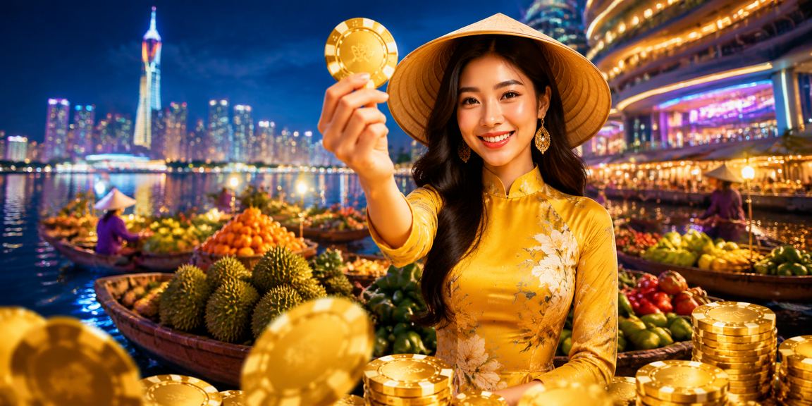 Người phụ nữ vùng đồng bằng sông Cửu Long dùng điện thoại xem kèo và chơi casino di động